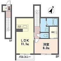 シャーメゾン天山 202 号室 ｜ 愛媛県松山市天山2丁目（賃貸アパート1LDK・2階・50.28㎡） その2