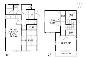 今在家戒能貸家（北棟） C 号室 ｜ 愛媛県松山市今在家1丁目（賃貸一戸建3LDK・2階・79.03㎡） その1