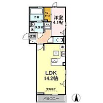 セジュールＭＣ 101 号室 ｜ 愛媛県松山市西長戸町（賃貸アパート1LDK・1階・44.60㎡） その2