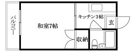 中島ハイツ 203 号室 ｜ 愛媛県松山市土居田町（賃貸マンション1K・2階・18.90㎡） その1