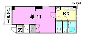 プラスパ本町 301 号室 ｜ 愛媛県松山市萱町6丁目（賃貸マンション1K・3階・36.30㎡） その2