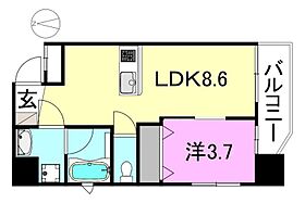 フェニックス永代町 602 号室 ｜ 愛媛県松山市永代町（賃貸マンション1LDK・6階・30.26㎡） その2