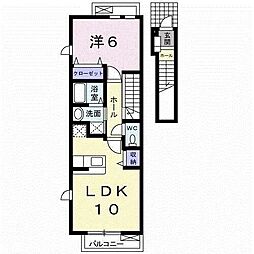 フィオーレ・U 1LDKの間取図画像