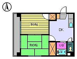ベル・サンローズ 2DKの間取図画像