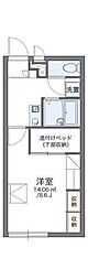 レオパレスサンタローザ 1Kの間取図画像