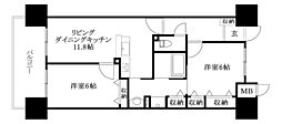 アルファステイツ市駅西 2LDKの間取図画像