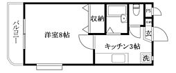 コスモス館 1Kの間取図画像