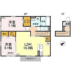 間取図画像 2LDK