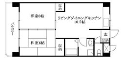 コーポ久枝 2LDKの間取図画像