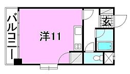 グランシェル・11 ワンルームの間取図画像