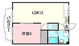 和泉タウン2 1LDKの間取図画像