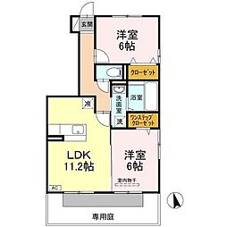 ホワイトウィット 2LDKの間取図画像
