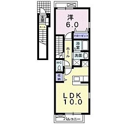 ブルームンA 1LDKの間取図画像