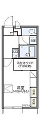 レオパレスK&R 1Kの間取図画像