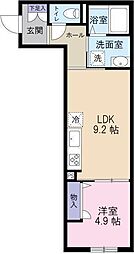 Ponte森松 1LDKの間取図画像