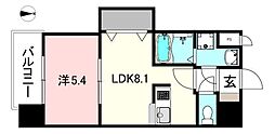 Mayfair東雲Premium 1LDKの間取図画像