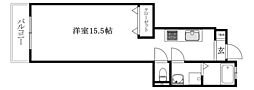 ひこうき雲 ワンルームの間取図画像