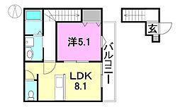 ACTY祇園 1LDKの間取図画像