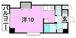 ドルーク三番町 ワンルームの間取図画像