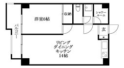 グレース空港通 1LDKの間取図画像