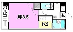レーベンイケダ美沢 1Kの間取図画像
