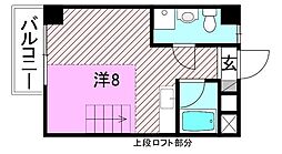 アルファーNEXT土居田 ワンルームの間取図画像
