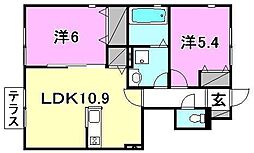 ソラーナ土居田 2LDKの間取図画像