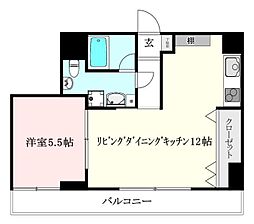 エスペランサ勝山 1LDKの間取図画像