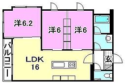 FORESTRESIDENCE 3LDKの間取図画像