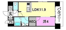 ashiharabuilding 1LDKの間取図画像