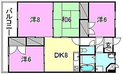 ビッグウエスト 4DKの間取図画像