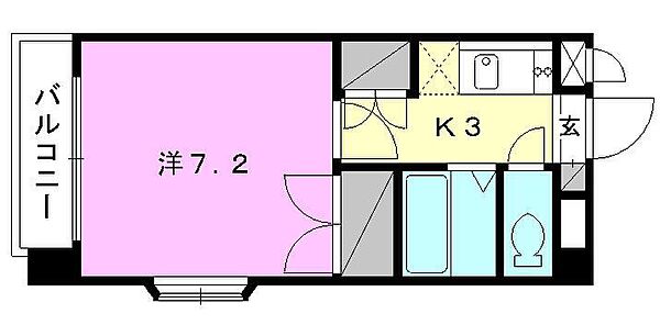 ジョイフル第5祝谷 205 号室｜愛媛県松山市祝谷6丁目(賃貸マンション1K・2階・23.49㎡)の写真 その2