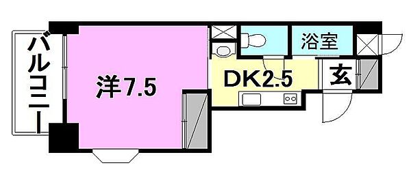 イシマルアークビル 401 号室｜愛媛県松山市山越6丁目(賃貸マンション1K・4階・22.80㎡)の写真 その2