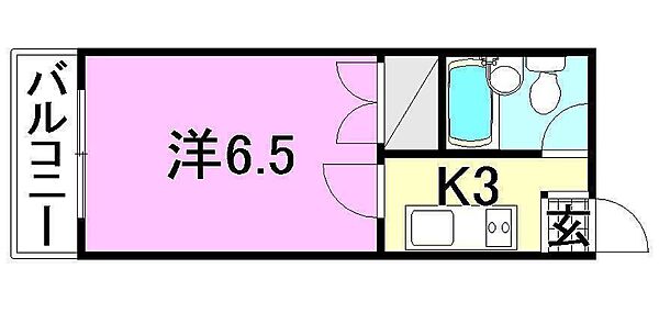 味酒ビル 403 号室｜愛媛県松山市味酒町2丁目(賃貸マンション1K・4階・17.00㎡)の写真 その2