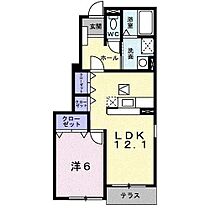 ブルック磯1・2 2-101 号室 ｜ 愛媛県松山市磯河内（賃貸アパート1LDK・1階・45.72㎡） その2