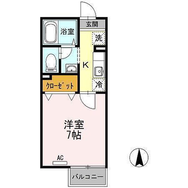 シャトーレ・ワタナベ2 102 号室｜愛媛県松山市南江戸4丁目(賃貸アパート1K・2階・23.59㎡)の写真 その2