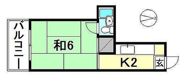 岩崎町マンション 101 号室｜愛媛県松山市岩崎町2丁目(賃貸マンション1K・1階・17.30㎡)の写真 その2