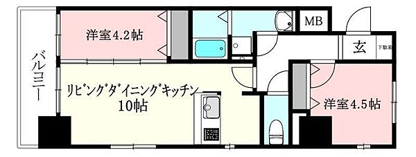 GARIREO 117 TERRACE 301 号室｜愛媛県松山市竹原2丁目(賃貸マンション2LDK・3階・45.94㎡)の写真 その2