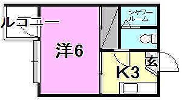 カンパニュラ北代 202 号室｜愛媛県松山市道後北代(賃貸マンション1K・2階・18.31㎡)の写真 その2