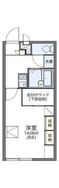 レオパレス医学部前 208 号室｜愛媛県東温市志津川(賃貸アパート1K・2階・23.18㎡)の写真 その2