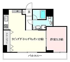 エスペランサ勝山 203 号室 ｜ 愛媛県松山市勝山町2丁目（賃貸マンション1LDK・2階・47.16㎡） その2