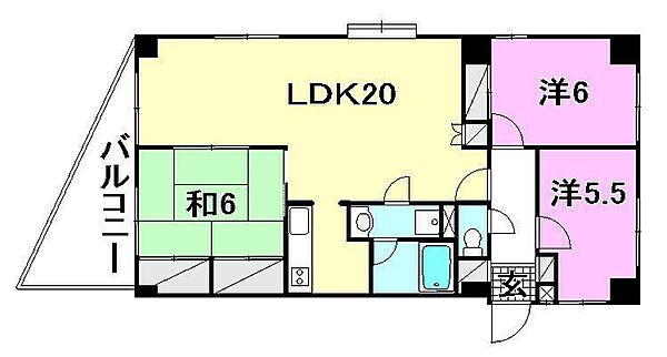 トリオ・グラン持田 203 号室｜愛媛県松山市持田町1丁目(賃貸マンション3LDK・2階・77.31㎡)の写真 その1