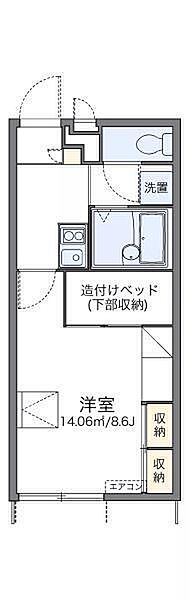 レオパレスＫ＆Ｒ 207 号室｜愛媛県松山市西長戸町(賃貸アパート1K・2階・23.18㎡)の写真 その2