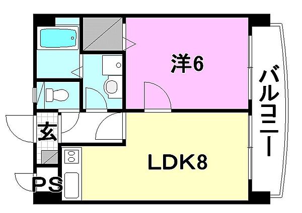 メゾン越智 306 号室｜愛媛県松山市越智3丁目(賃貸マンション1LDK・3階・35.30㎡)の写真 その2