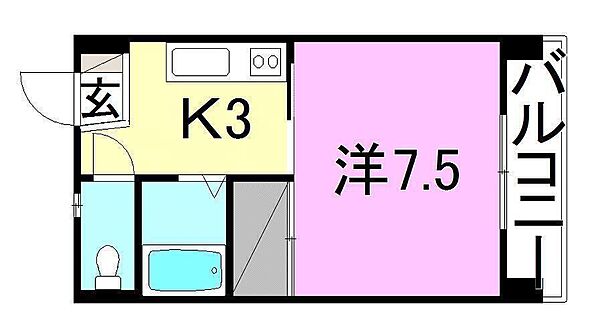 第77杉フラット 102 号室｜愛媛県松山市千舟町2丁目(賃貸マンション1K・1階・23.68㎡)の写真 その2