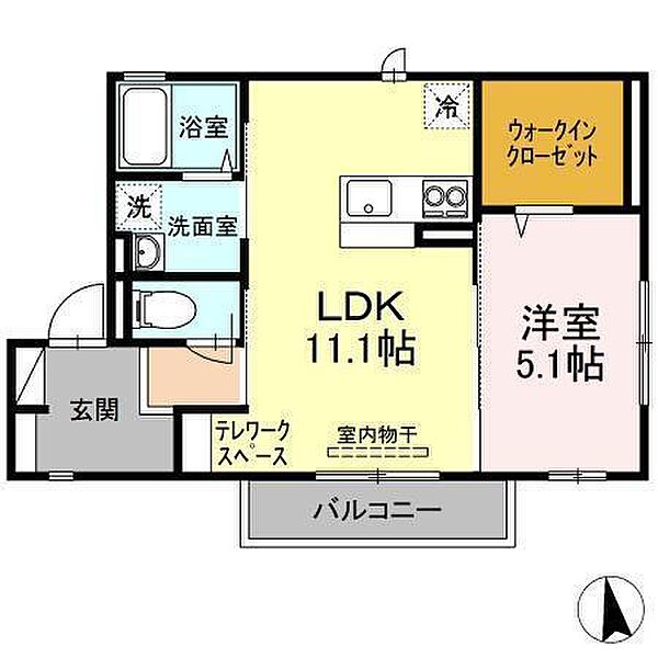 セジュールみさと 201 号室｜愛媛県松山市立花5丁目(賃貸アパート1LDK・2階・43.06㎡)の写真 その2