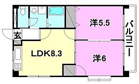 スカイコート 605 号室 ｜ 愛媛県松山市空港通3丁目（賃貸マンション2LDK・6階・43.74㎡） その2