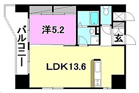 スカイタワー勝山 605 号室 ｜ 愛媛県松山市勝山町1丁目（賃貸マンション1LDK・6階・43.47㎡） その2