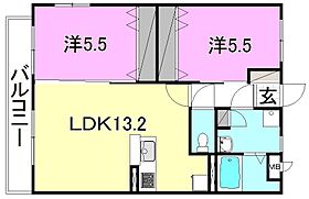 Bonheur 201 号室 ｜ 愛媛県松山市馬木町（賃貸マンション2LDK・2階・56.85㎡） その2