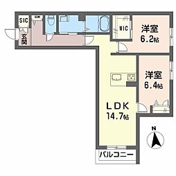 間取図画像 2LDK